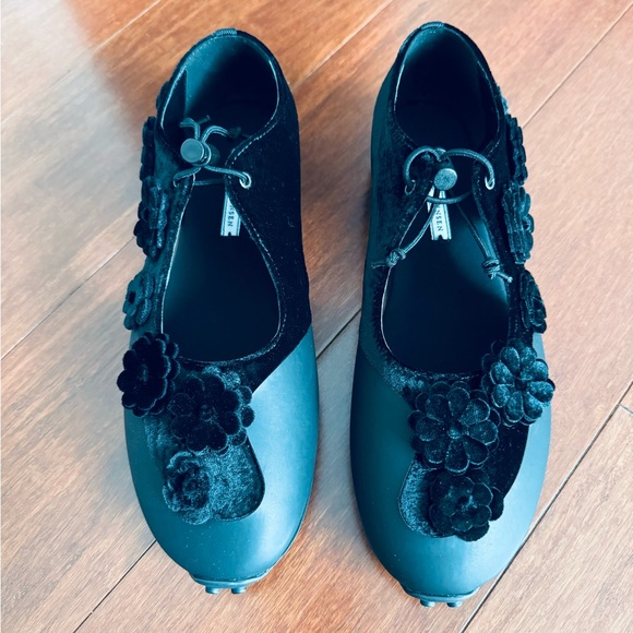 Final $ Cecilie Bahnsen Shay Floral Ballerina Shoe Flats Black EU 39 US 8.5 $900 - Picture 3 of 16